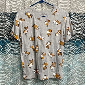 Zoe + Liv Womens Corgi Shirt size M